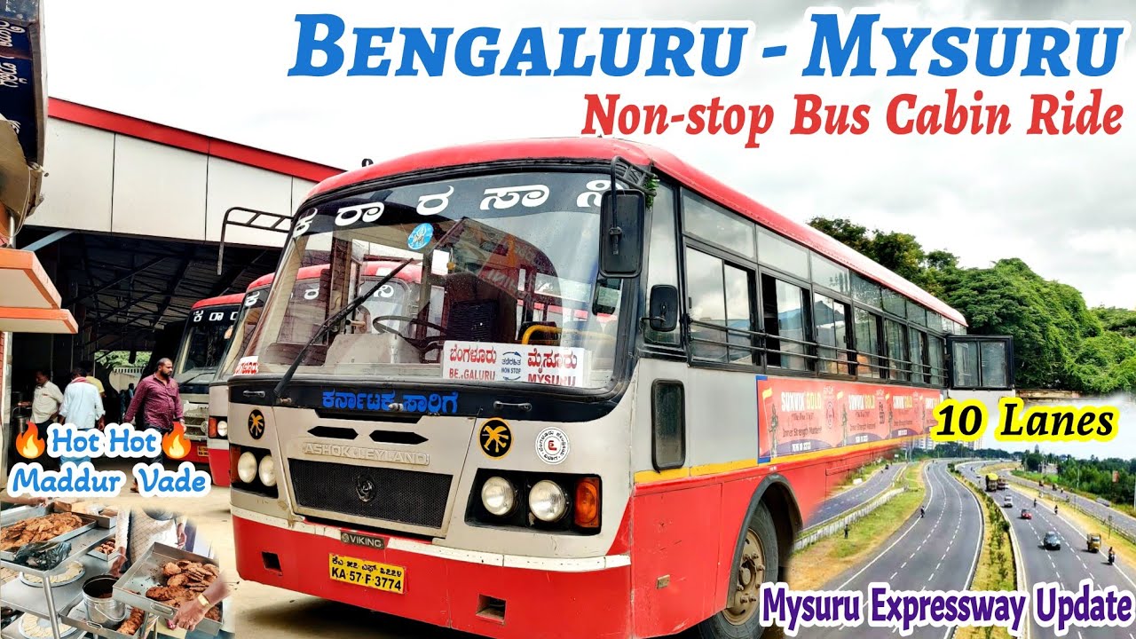 New Expressway😍 | Bengaluru - Mysuru KSRTC Non-Stop bus Cabin Ride
