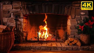 🔥 Cozy Fireplace 4K (3 HOURS). Fireplace with Crackling Fire Sounds. Fireplace Burning 4K