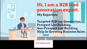 I will provide b2b lead generation with skip tracing