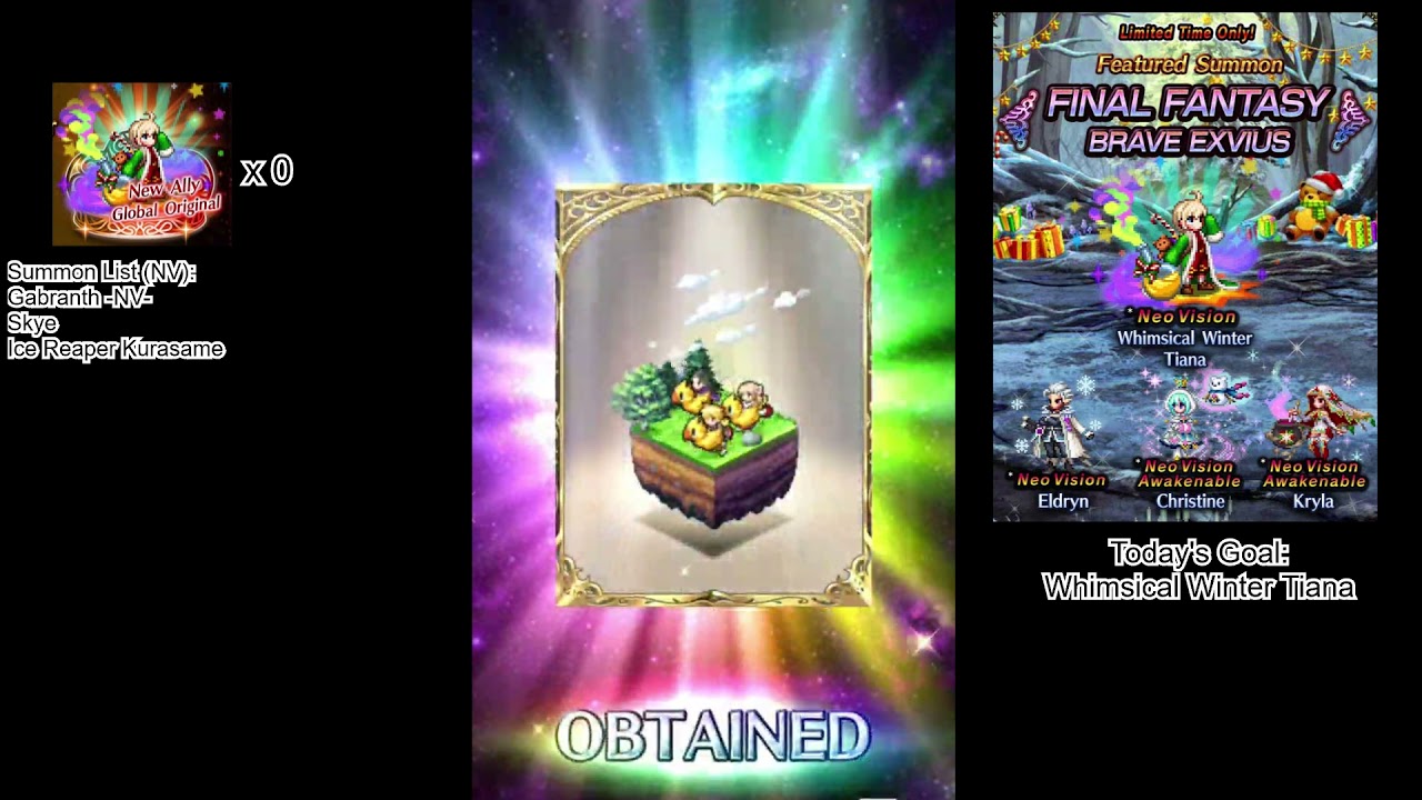 [FFBE Global] Whimsical Winter Tiana Step Up Summon