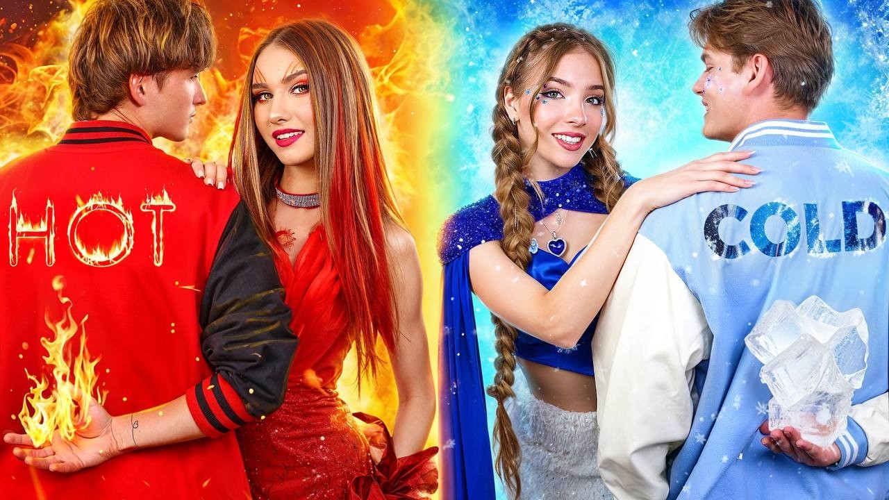 Warm Meisje vs Koud Meisje! Mijn Vriendje is Vuur & Sneeuw Jongen