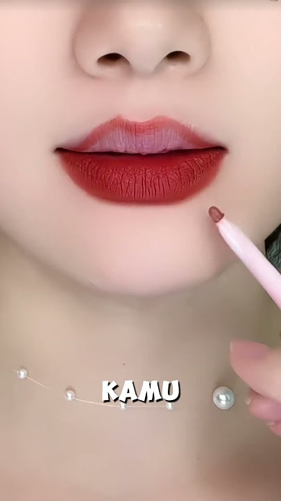 Lipstik Bibir Tebal Agar Terlihat Tipis #shorts  #makeup  #tutorialmakeup  #makeuptutorial