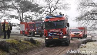 12 blusvoertuigen ingezet bij grote natuurbrandoefening Edese Heide - Ede 25-02&05-032016