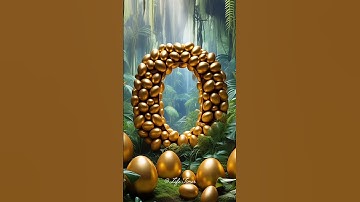 Lucky Gold Eggs Countdown in Jungle | 9 to 0 with Voice | Share for Good Luck! #countdown #shorts