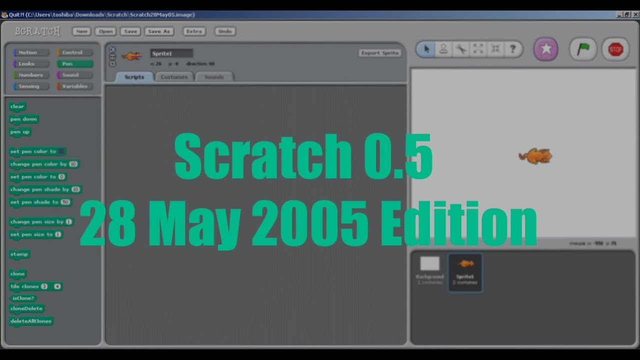 Scratch 0.5 Scratch 28May05 Edition YouTube