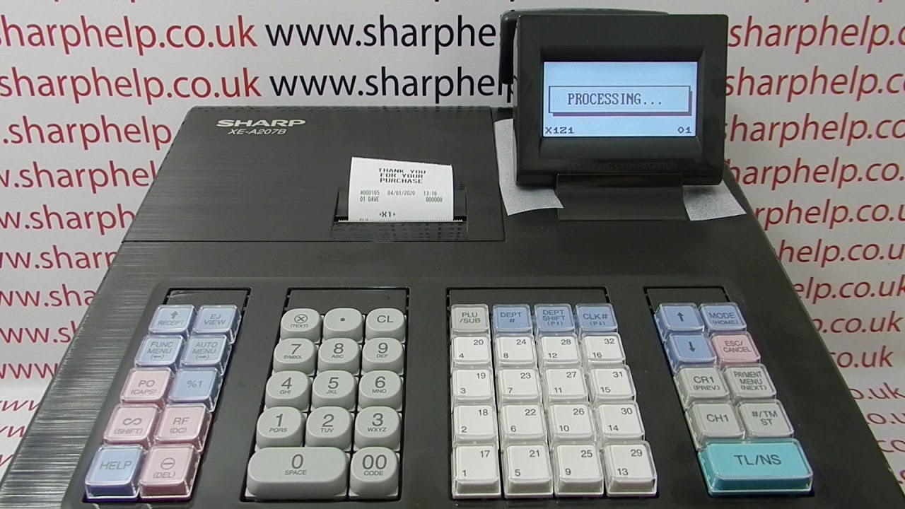 How To Take A PLU Report On The Sharp XE-A207 / XE-A207B / XE