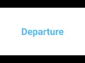 Download Lagu How to Pronounce departure #departure #english   #words
