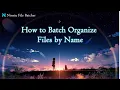 How to Batch Organize Files by Name Ninetu File Batcher