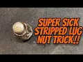 How to Remove a Stripped Off Lug Nut