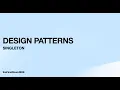 Java Singleton Pattern explained for Beginners Design Pattern Tutorial Under 5 Min