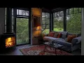 Download Lagu Cozy Fireplace and Gentle Rain Sounds in a Cabin Retreat Ambience | Deep Sleep and Stress Relief