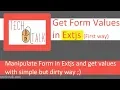 Extjs form manipulation and get field values 1st way