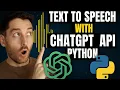 How to Build Text-to-Speech with ChatGPT API in Python OpenAI TTS Tutorial