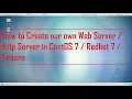 How to configure apache http Server in Cent0S 7 Redhat 7 Fedora
