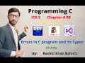 Lecture ICS-2 Errors and its different types Programming C