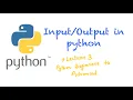 Input and output functions in python PL-3