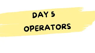 Day 5 Python Operators Explained with Real-World Examples Python for Beginners Series