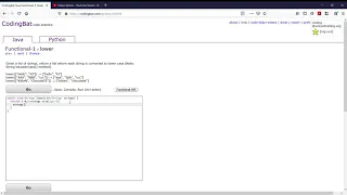 Functional-1 lower Java Tutorial codingbat com