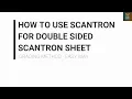 HOW TO USE SCANTRON MACHINE FOR DOUBLE SIDED SCANTRON SHEET - GRADING METHOD EASY WAY