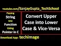 Convert upper case into lower lower case into upper in string using function pointer
