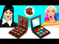 Download Lagu रियल फ़ूड बनाम चॉकलेट फ़ूड चैलेंज साथ Wednesday Addams PaRaRa Challenge