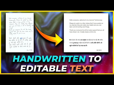 Download MP3 Convert Handwriting To Text Document | Edit Scanned Document in MS Word | [HINDI]