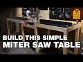 Build This Simple Miter Saw Table with T-Track FREE PLANS
