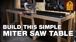 Build This Simple Miter Saw Table With T Track FREE PLANS 