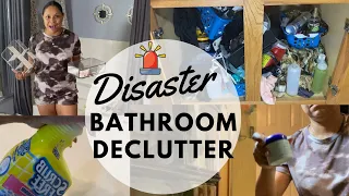 Huge Bathroom Declutter With Me Target Acrylic Bullseye Bins Under Cabinet Organization