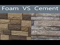 Foam stone panels vs cement stone panels