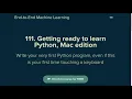 Getting ready to learn Python Mac edition Build repositories with git