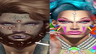 asmr homeless shemale transformation makeup animation