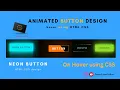 Create a Neon button with a reflection Neon Light Button Animation Effects on Hover