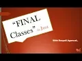 Final Classes in Java How to Avoid Inheritance in Java CORE JAVA Hindi