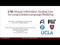(NeurIPS 2025) L2M: Mutual Information Scaling Law for Long-Context Language Modeling