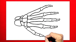 how to draw skeleton hands