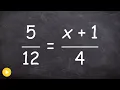 Solving a proportion with a binomial
