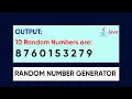 RANDOM NUMBER GENERATOR in JAVA Random class in java JAVA Programming