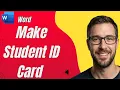 How To Make Student ID Card In Microsoft Word 2026 Guide