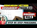 Assignment problem DIAGONAL RULE Hungarian method in operations research by kauserwise