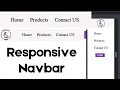 How to Create a Responsive NavBar with Logo Menu for Beginners