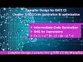 Ch 3 10 Intermediate-Code Generation DAG Compiler Design lecture for GATE CSE