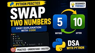 Practice 2 Swap Two Numbers in Python Python Basics DSA with Python