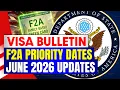 June Visa Bulletin 2026 F2A Priority Dates Update Family Based Green Card USCIS News