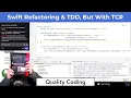 Swift Refactoring TDD But With TCR Live Coding