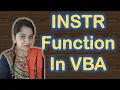 INSTR function in Excel VBA Excel VBA Functions Excel VBA for beginners VBA Tutorials