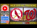 LIVE Nationals vs Cardinals MLB Spring Training Scoreboard Feb 21 2026 Box Score Stats