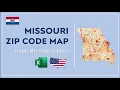 Missouri Zip Code Map in Excel - Zip Codes List and Population Map