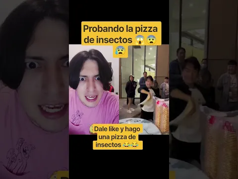 Probando una pizza de Insectos 😰😂😂 - Hey Crispin #humor