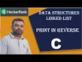 Hackerrank Data Structure LinkedList Print in Reverse